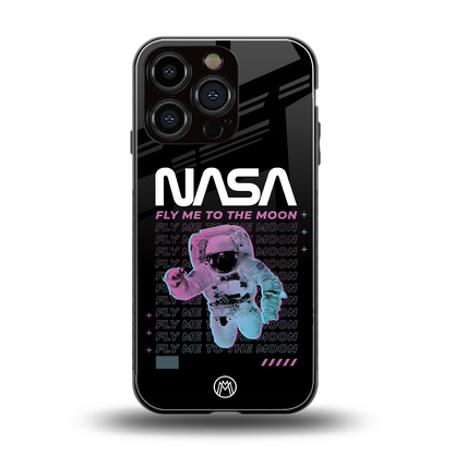 fly me to the moon back phone cover | glass case for iphone 16 pro