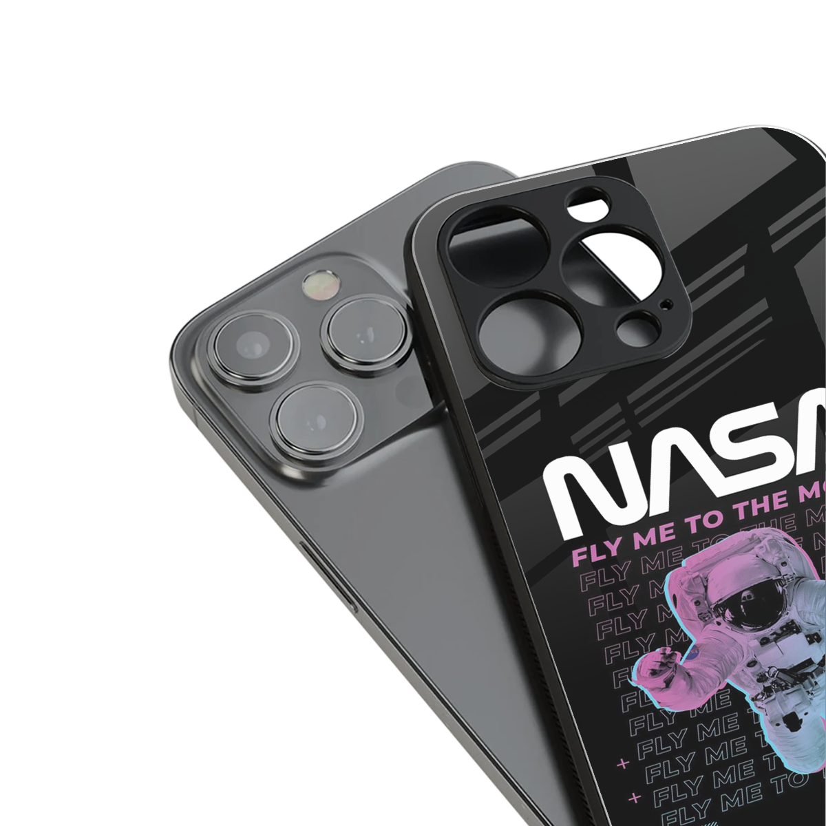 fly me to the moon back phone cover | glass case for iphone 14 pro max