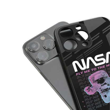fly me to the moon back phone cover | glass case for iphone 14 pro max