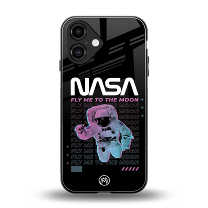 fly me to the moon back phone cover | glass case for iphone 16
