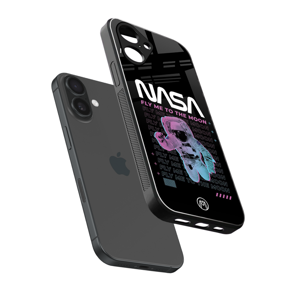 fly me to the moon back phone cover | glass case for iphone 16