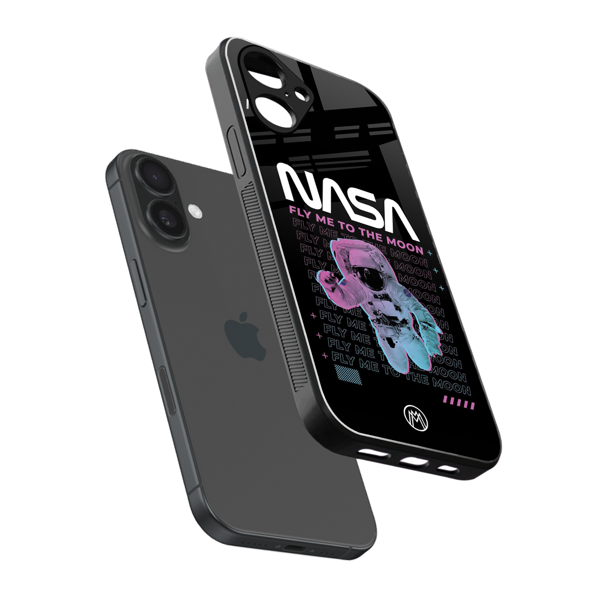 fly me to the moon back phone cover | glass case for iphone 16