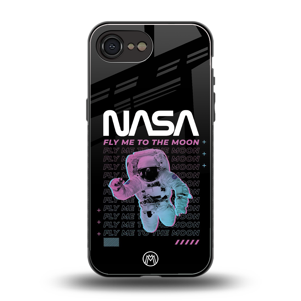 fly me to the moon back phone cover | glass case for iphone 16e