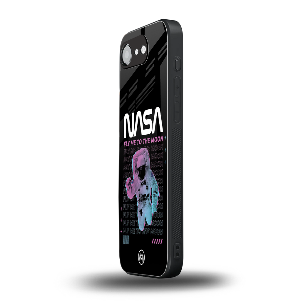 fly me to the moon back phone cover | glass case for iphone 16e