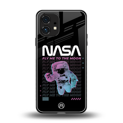 fly me to the moon back phone cover | glass case for nothing phone 1