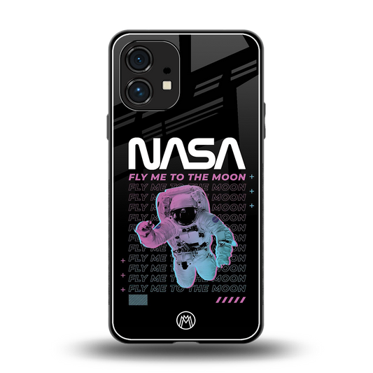 fly me to the moon back phone cover | glass case for nothing phone 1