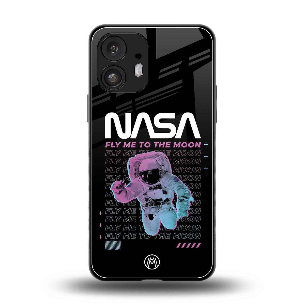 fly me to the moon back phone cover | glass case for nothing phone 2