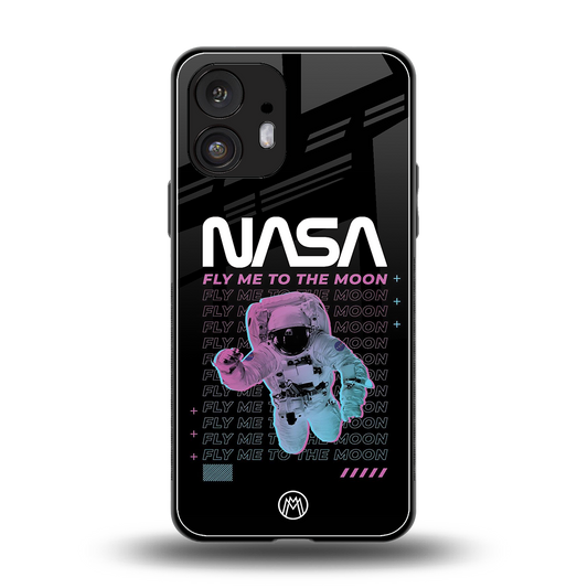 fly me to the moon back phone cover | glass case for nothing phone 2
