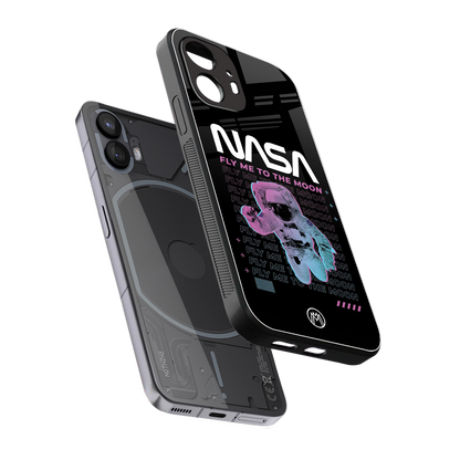 fly me to the moon back phone cover | glass case for nothing phone 2