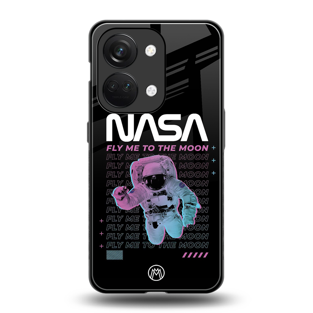 fly me to the moon back phone cover | glass case for oneplus nord 3