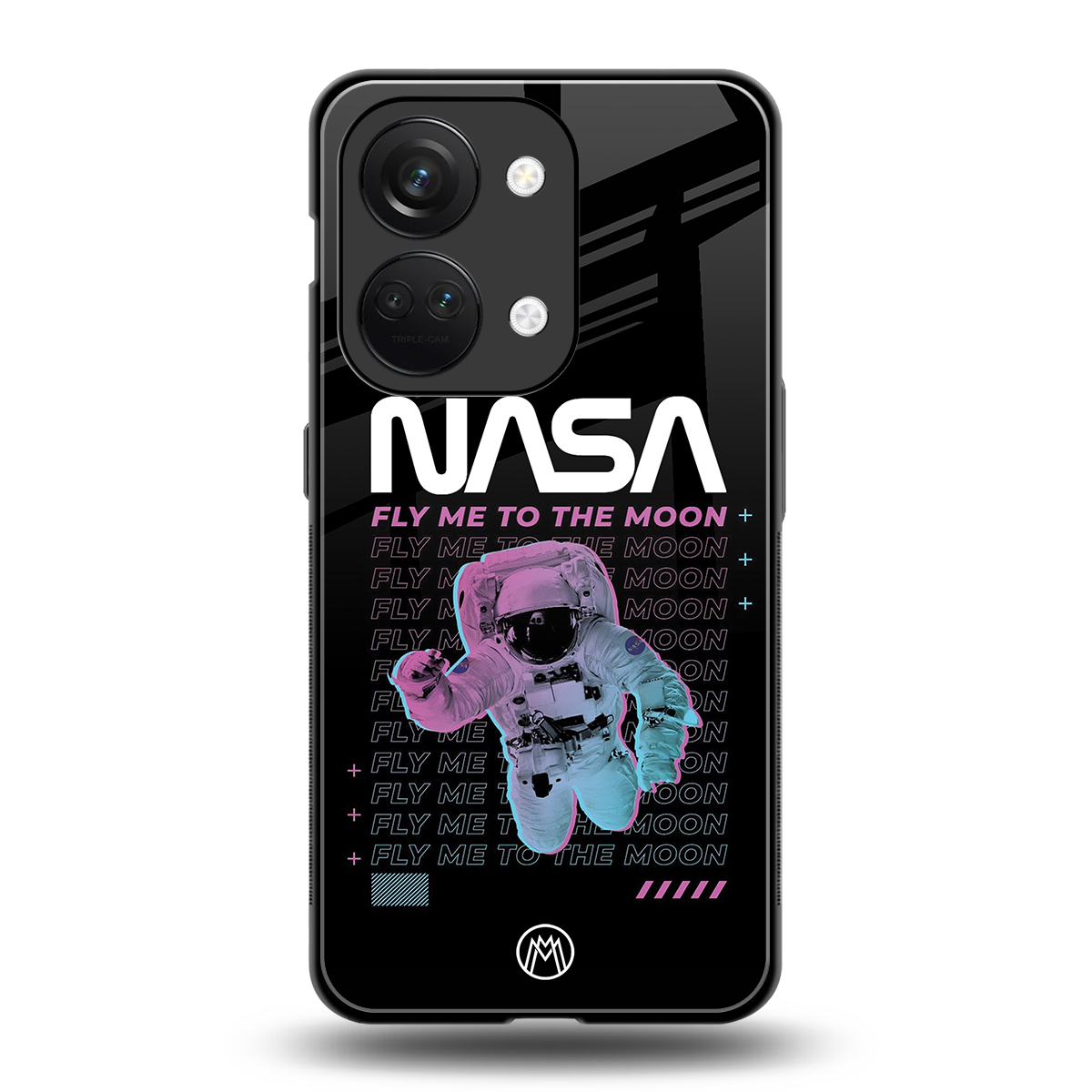 fly me to the moon back phone cover | glass case for oneplus nord 3