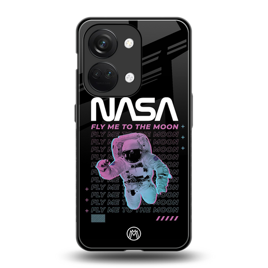 fly me to the moon back phone cover | glass case for oneplus nord 3