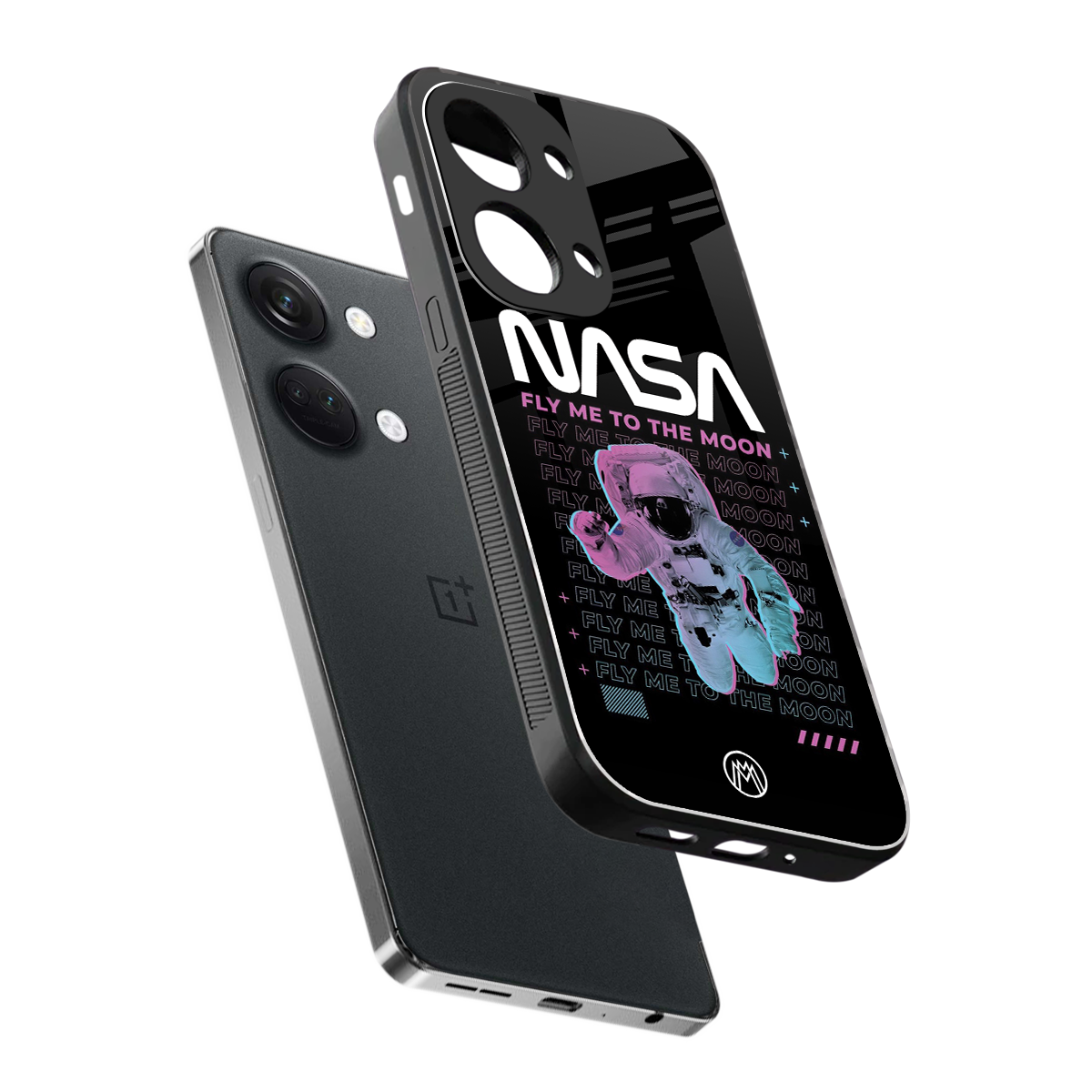 fly me to the moon back phone cover | glass case for oneplus nord 3