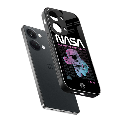 fly me to the moon back phone cover | glass case for oneplus nord 3