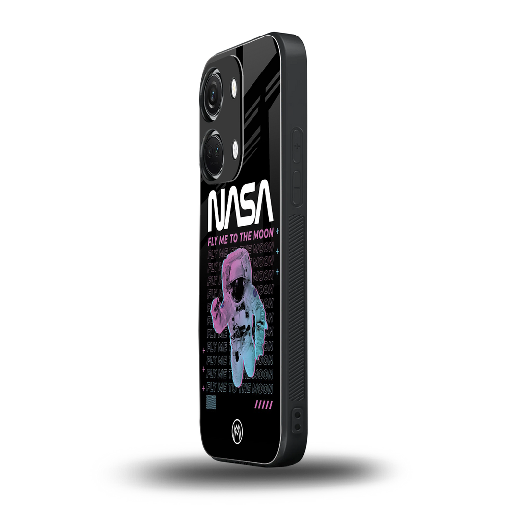 fly me to the moon back phone cover | glass case for oneplus nord 3