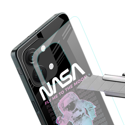 fly me to the moon back phone cover | glass case for oneplus nord 3