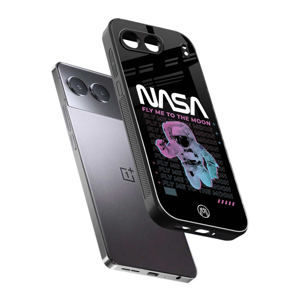 fly me to the moon back phone cover | glass case for oneplus nord 4
