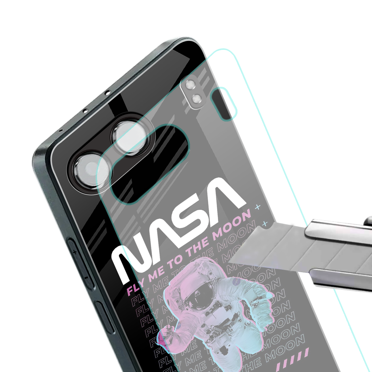 fly me to the moon back phone cover | glass case for oneplus nord 4