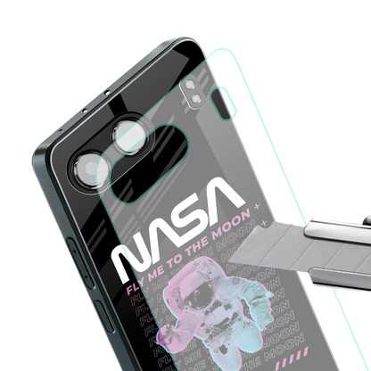fly me to the moon back phone cover | glass case for oneplus nord 4