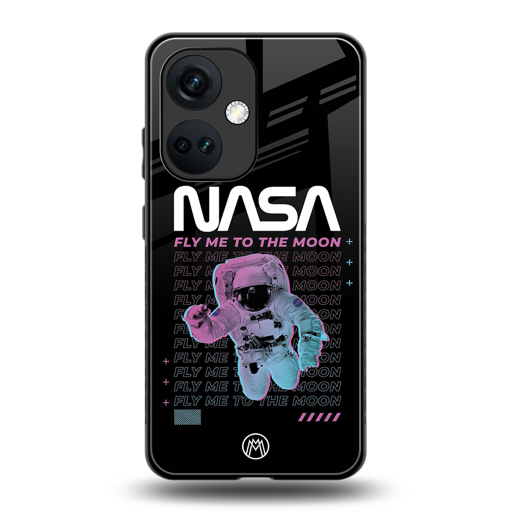fly me to the moon back phone cover | glass case for oneplus nord ce 3