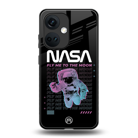 fly me to the moon back phone cover | glass case for oneplus nord ce 3
