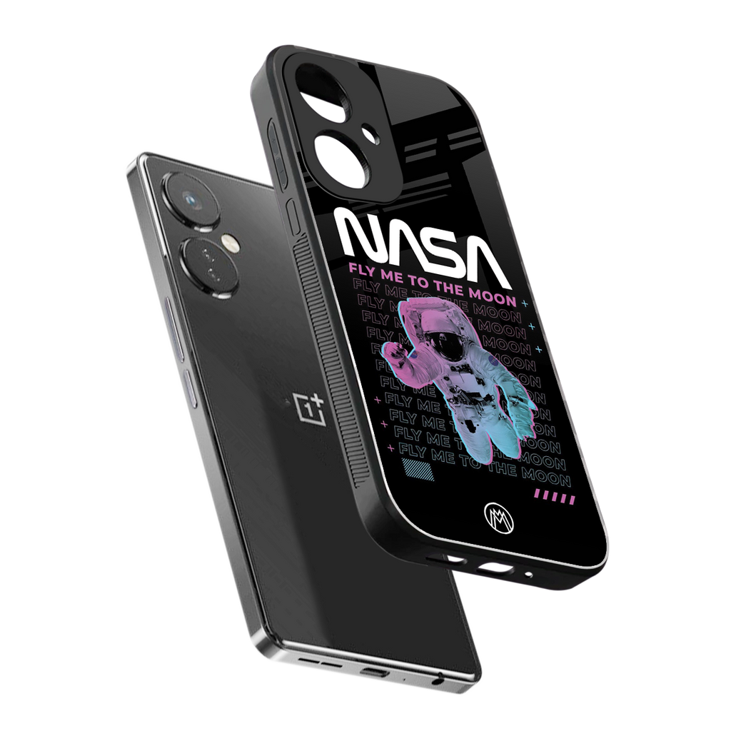 fly me to the moon back phone cover | glass case for oneplus nord ce 3