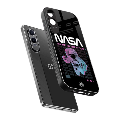 fly me to the moon back phone cover | glass case for oneplus nord ce 4 lite