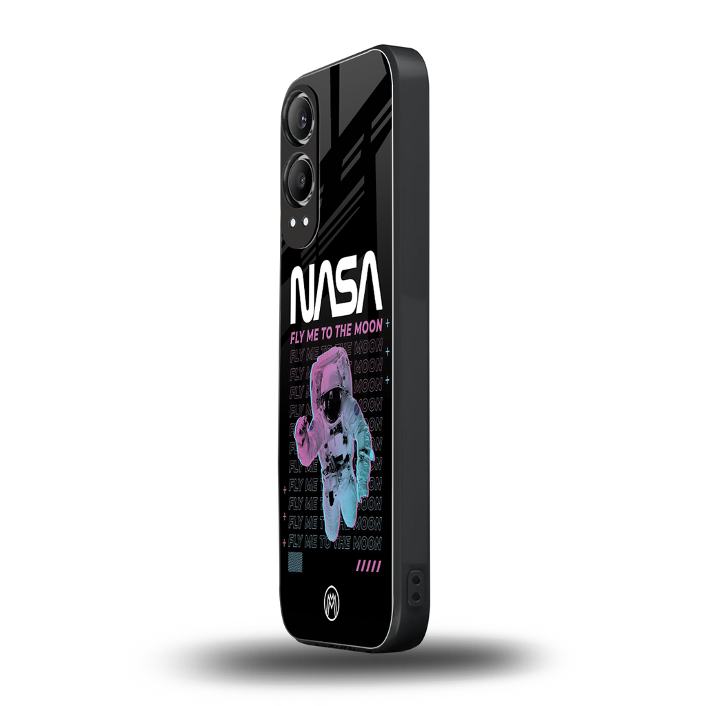 fly me to the moon back phone cover | glass case for oneplus nord ce 4 lite