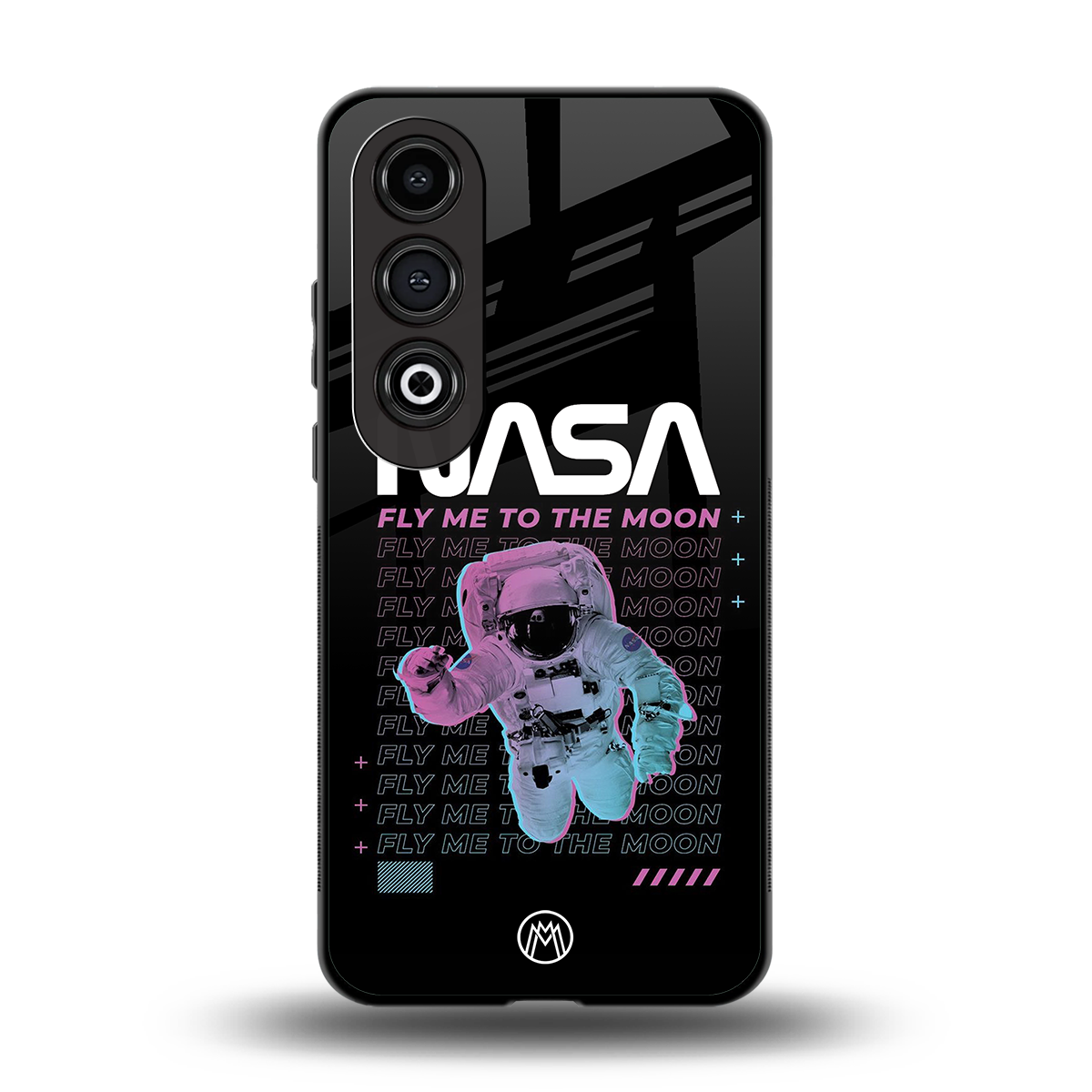 fly me to the moon back phone cover | glass case for oneplus nord ce 4