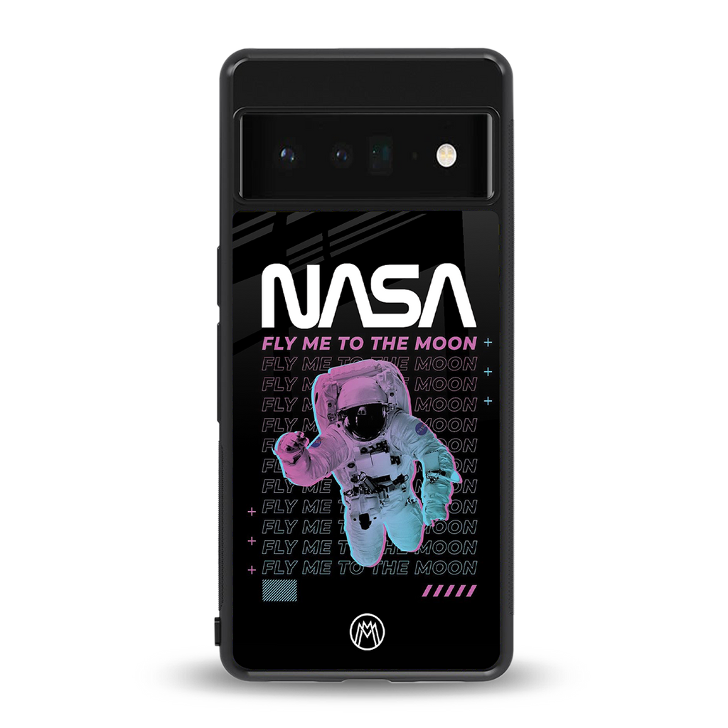 fly me to the moon back phone cover | glass case for google pixel 6 pro