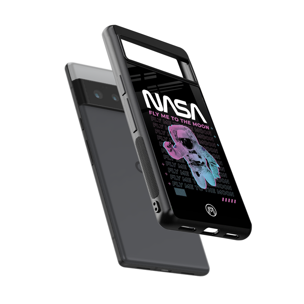 fly me to the moon back phone cover | glass case for google pixel 6 pro