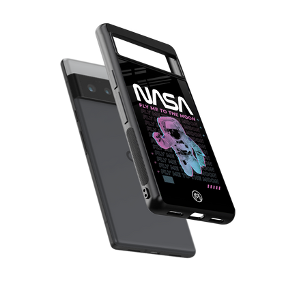 fly me to the moon back phone cover | glass case for google pixel 6 pro