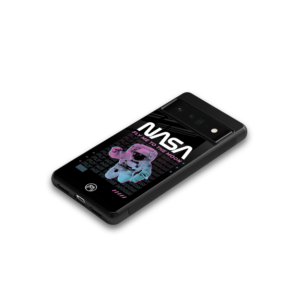 fly me to the moon back phone cover | glass case for google pixel 6 pro