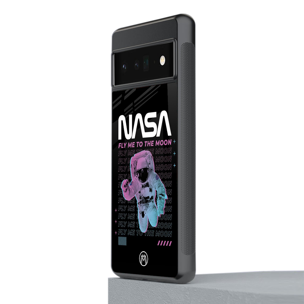 fly me to the moon back phone cover | glass case for google pixel 6 pro
