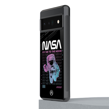 fly me to the moon back phone cover | glass case for google pixel 6 pro