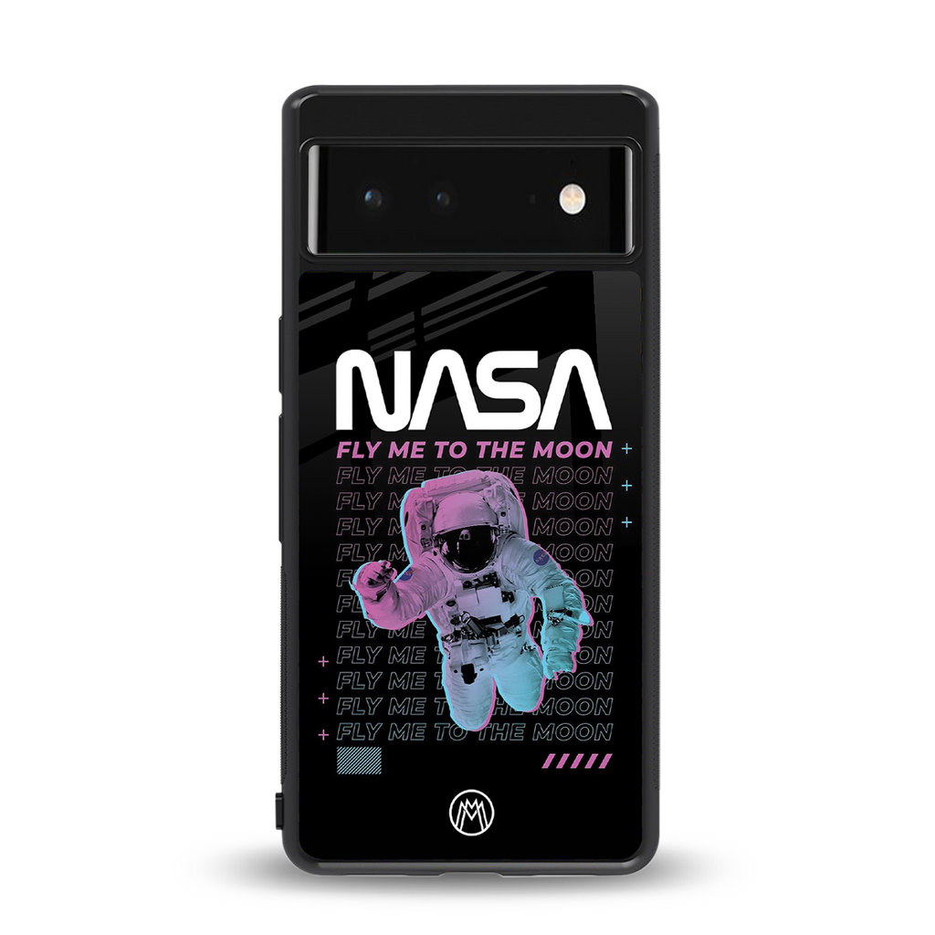fly me to the moon back phone cover | glass case for Google Pixel 6A