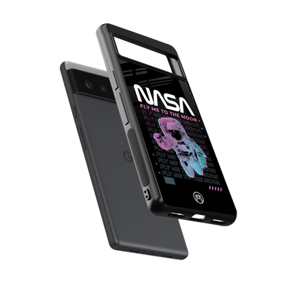 fly me to the moon back phone cover | glass case for google pixel 6