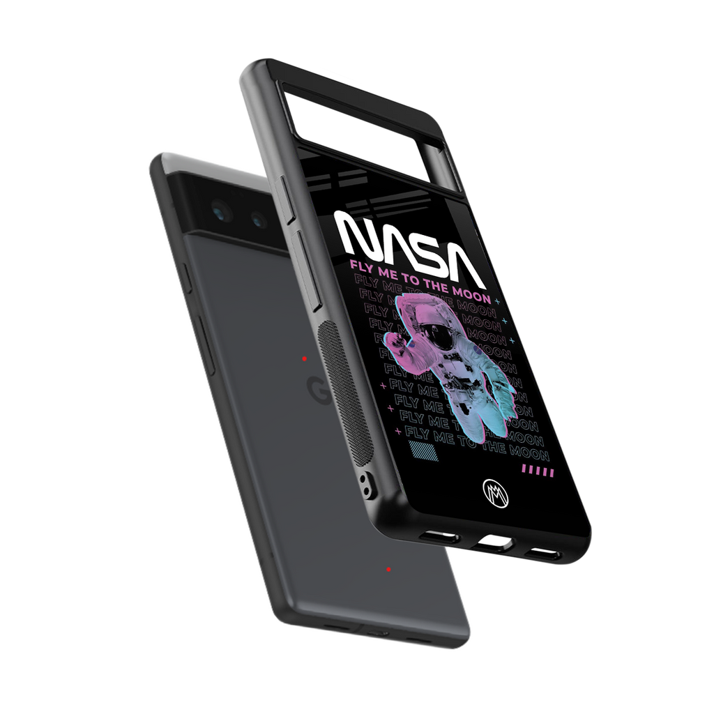 fly me to the moon back phone cover | glass case for Google Pixel 6A