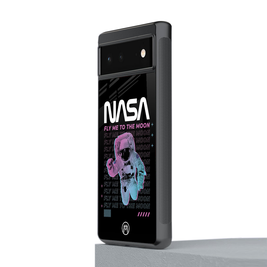 fly me to the moon back phone cover | glass case for google pixel 6