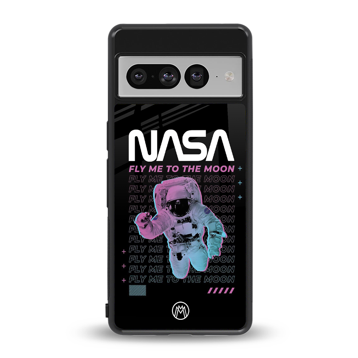 fly me to the moon back phone cover | glass case for google pixel 7 pro