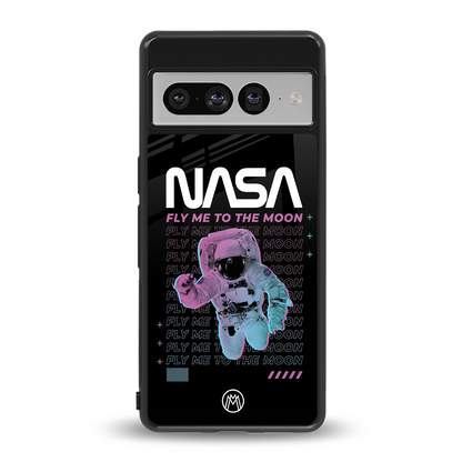 fly me to the moon back phone cover | glass case for google pixel 7 pro