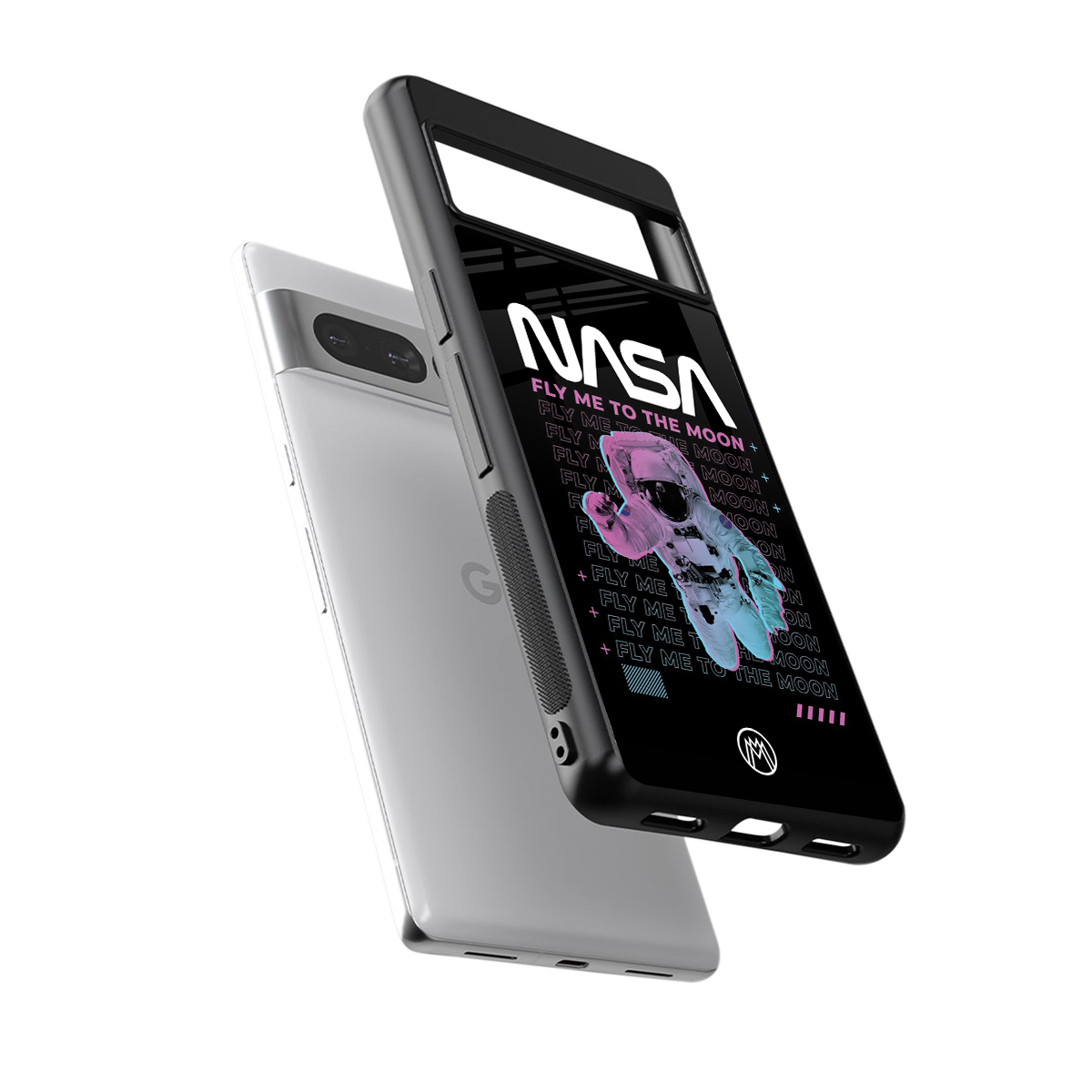 fly me to the moon back phone cover | glass case for google pixel 7 pro