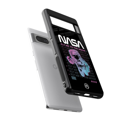 fly me to the moon back phone cover | glass case for google pixel 7 pro