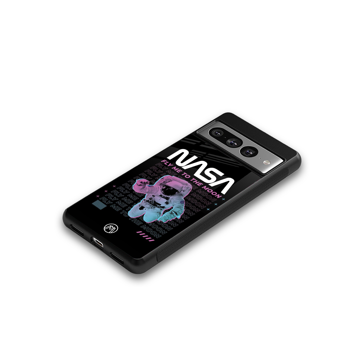 fly me to the moon back phone cover | glass case for google pixel 7 pro