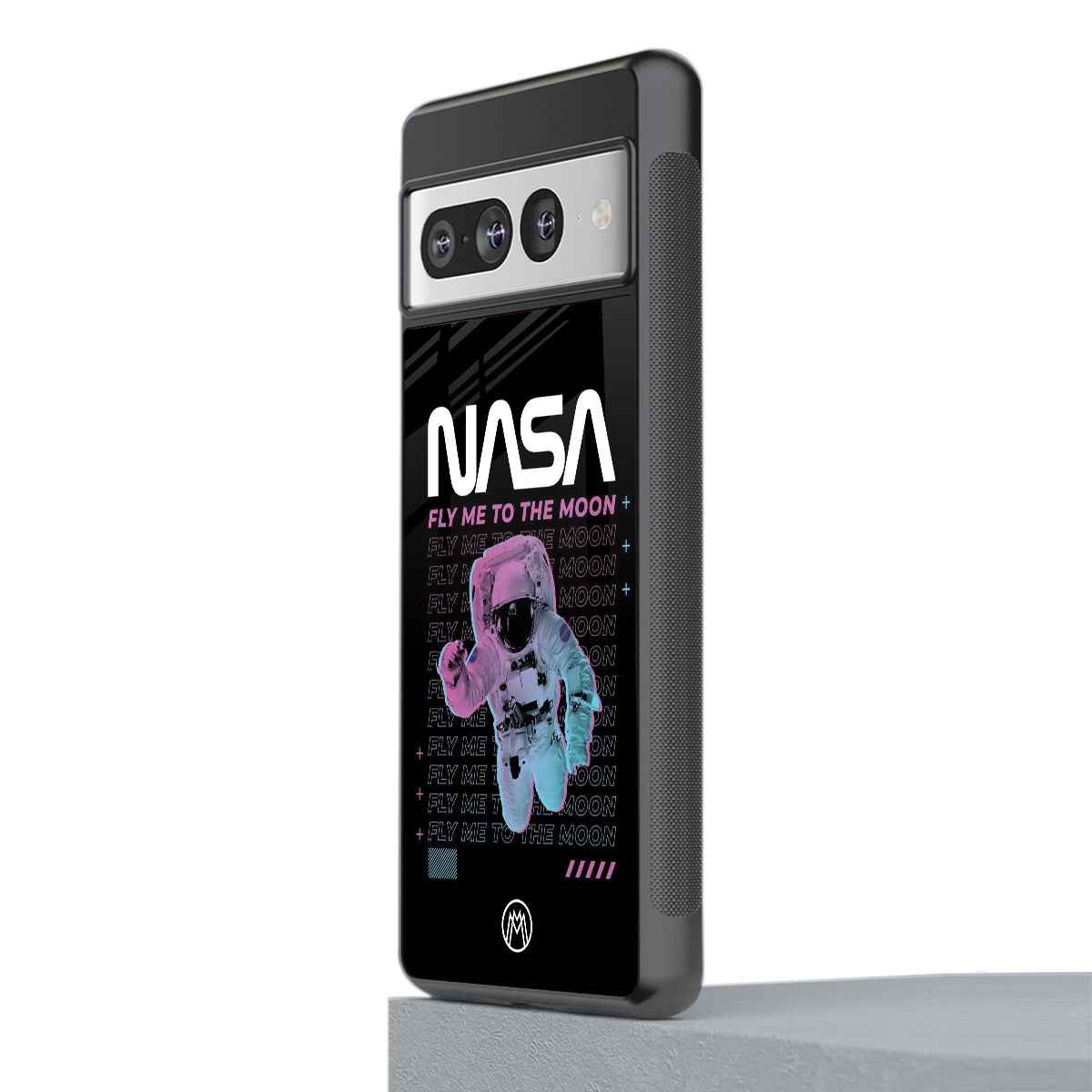 fly me to the moon back phone cover | glass case for google pixel 7 pro