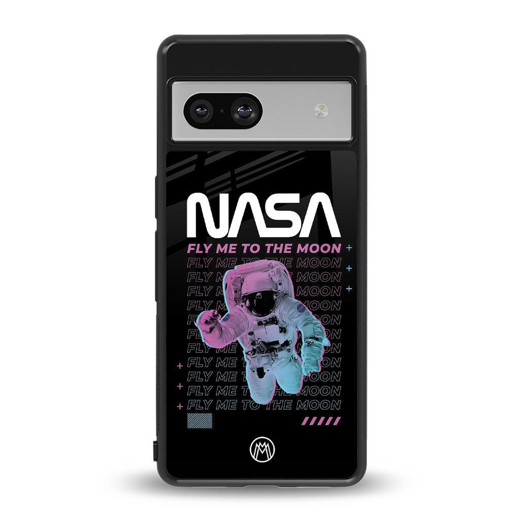 fly me to the moon back phone cover | glass case for Google Pixel 7