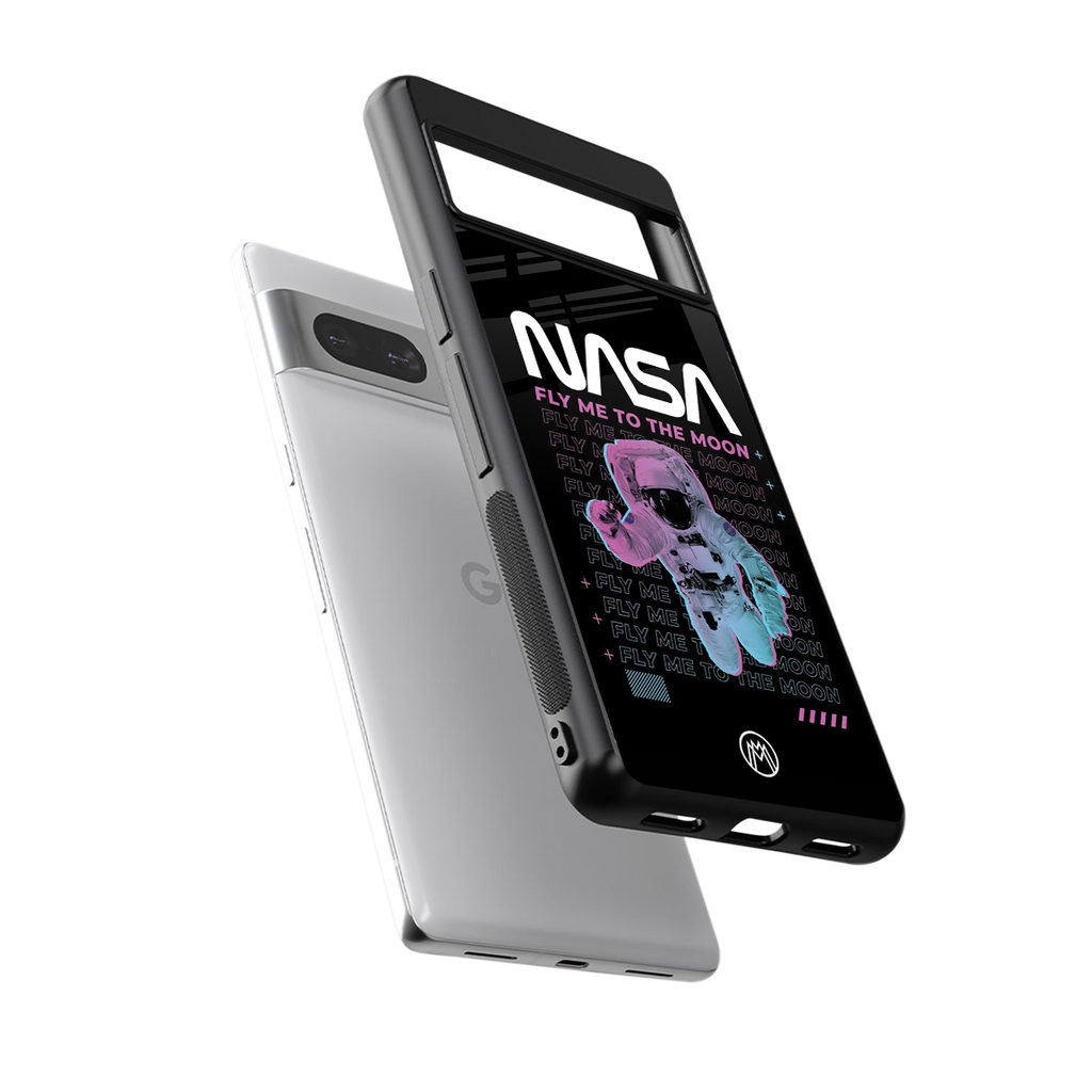 fly me to the moon back phone cover | glass case for Google Pixel 7