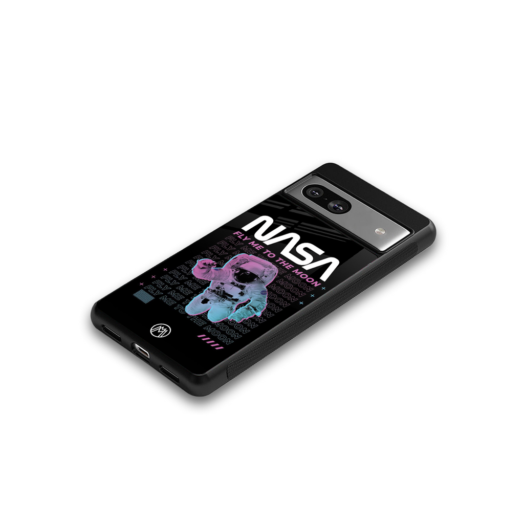 fly me to the moon back phone cover | glass case for Google Pixel 7A