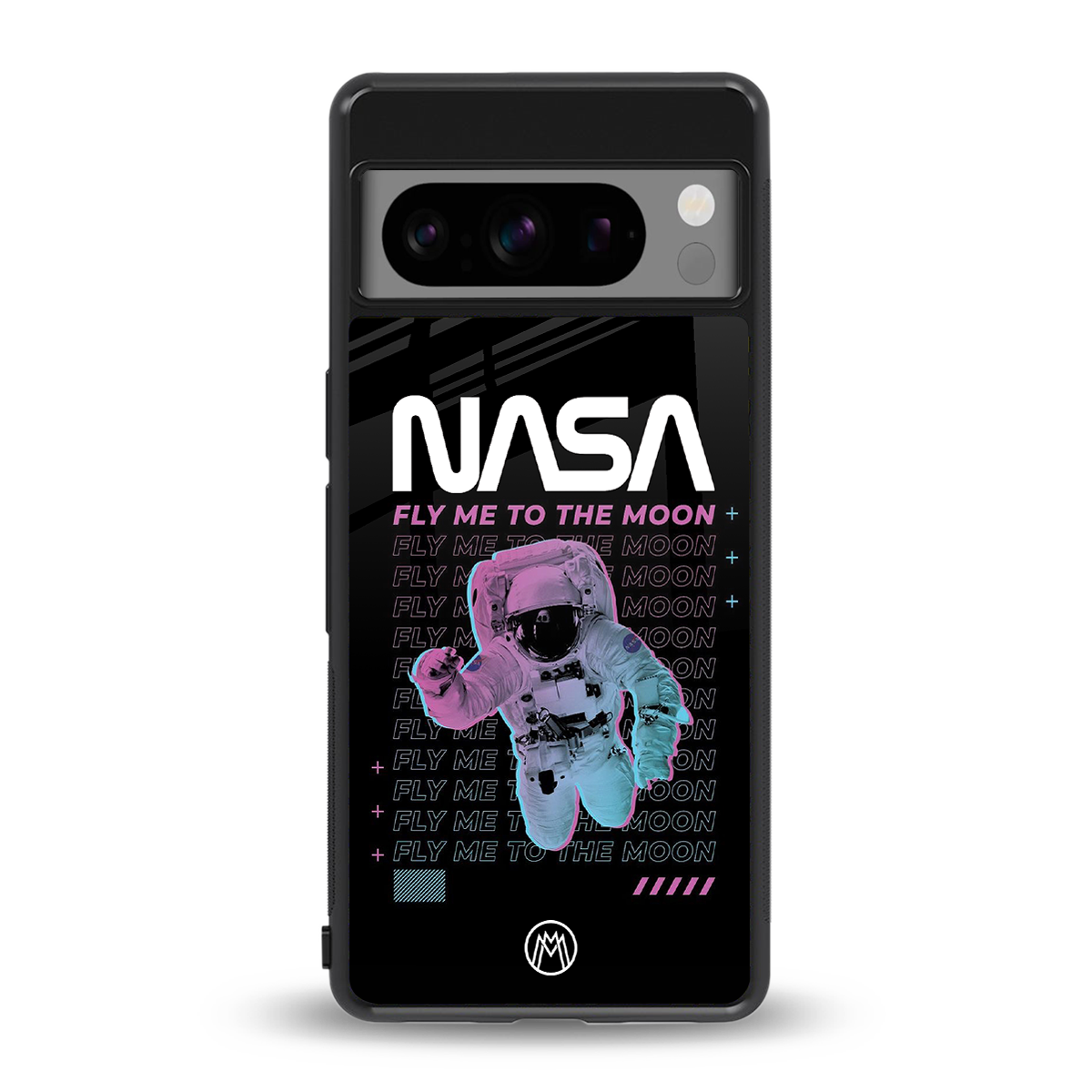 fly me to the moon back phone cover | glass case for google pixel 8 pro