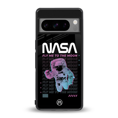 fly me to the moon back phone cover | glass case for google pixel 8 pro